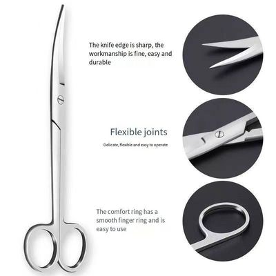18 см одноразовые ножницы из нержавеющей стали Хирургические медицинские инструменты